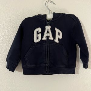 Baby Gap zip up jacket navy blue and white size 12 months